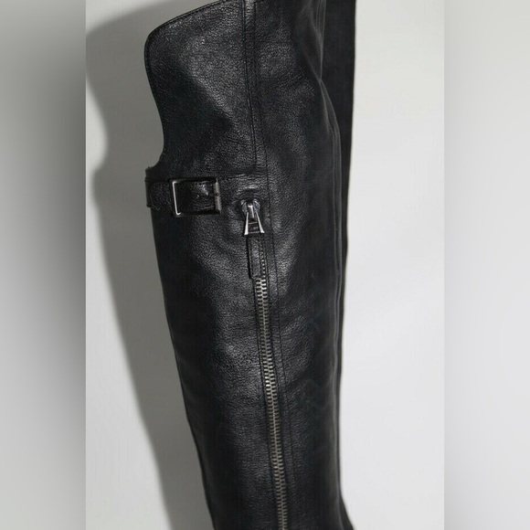 Black over the knee leather boot. Sam Edelman. - Picture 3 of 9